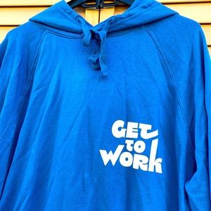 GET TO WORK blue sweatshirt